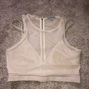 Mesh top with built in cami